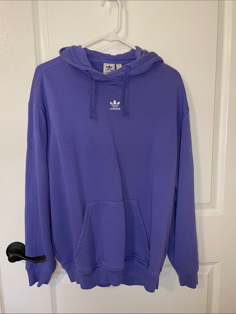 adidas purple Trefoil Pullover Hoodie
